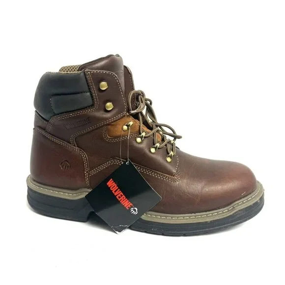 Wolverine Mens Durashocks 6” Waterproof Boot Soft Toe Brown Size 14 M Amazon.com | Wolverine Men main image 3